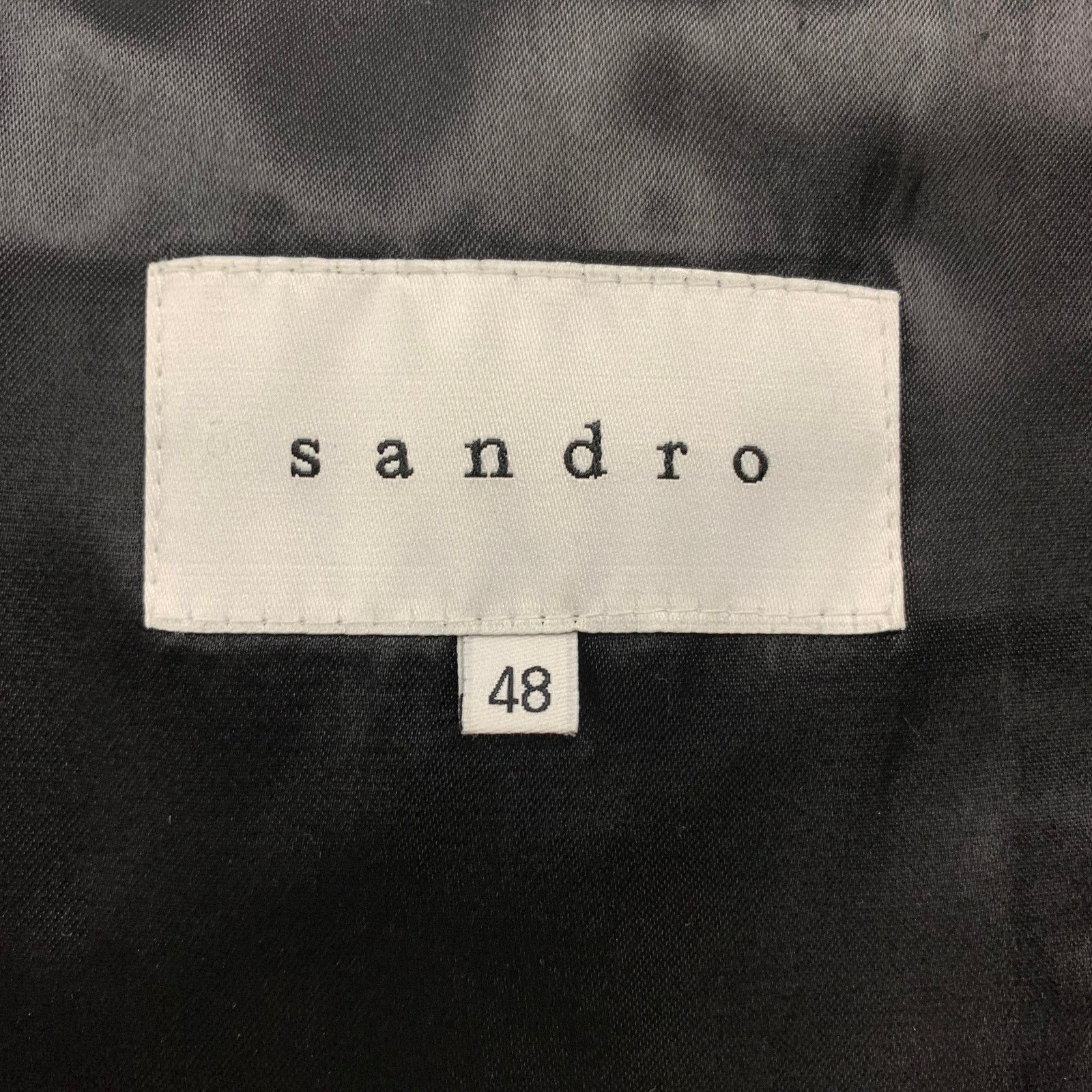 Sandro SANDRO Size 38 Black Wool Shawl Collar Sport Coat Size 38R - 6 Thumbnail