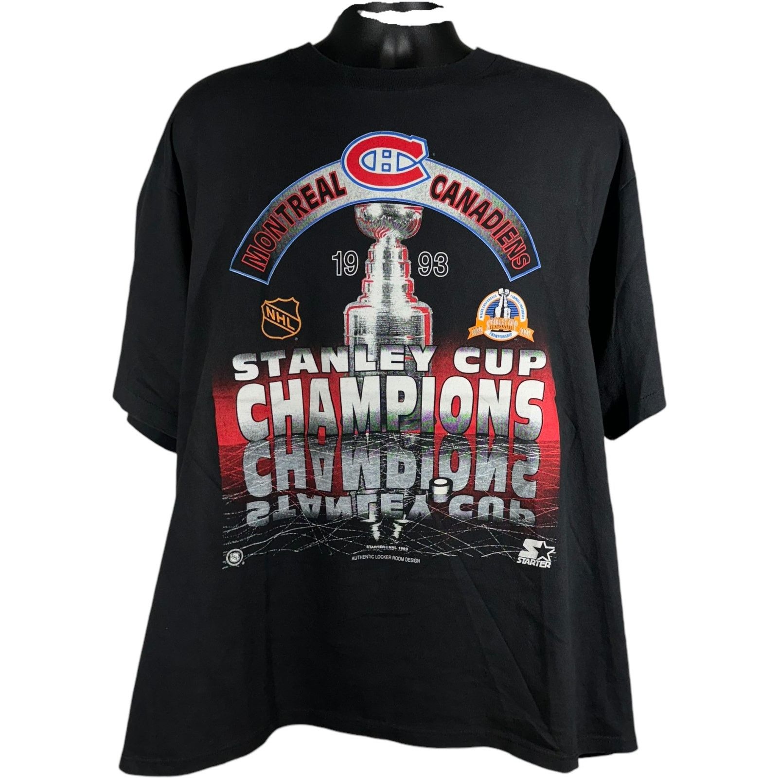 Starter Vintage Starter Montreal Canadiens Stanley Cup Champions Tee Size US XL / EU 56 / 4 - 1 Thumbnail