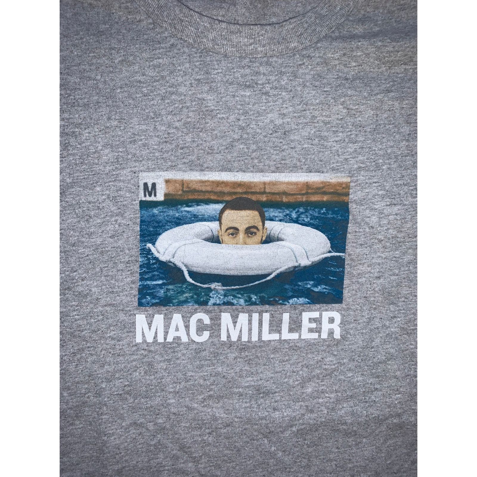 Rap Tees Mac Miller Swimming Graphic T-Shirt Mens Small Gray Size US S / EU 44-46 / 1 - 1 Thumbnail