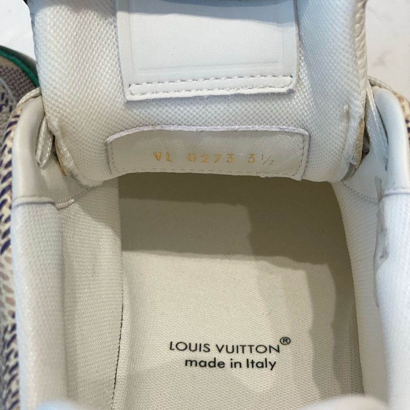 Louis Vuitton Louis Vuitton Low Top Trainer Sneakers in White and Green - Size US 7.5 / EU 40-41 - 8 Thumbnail