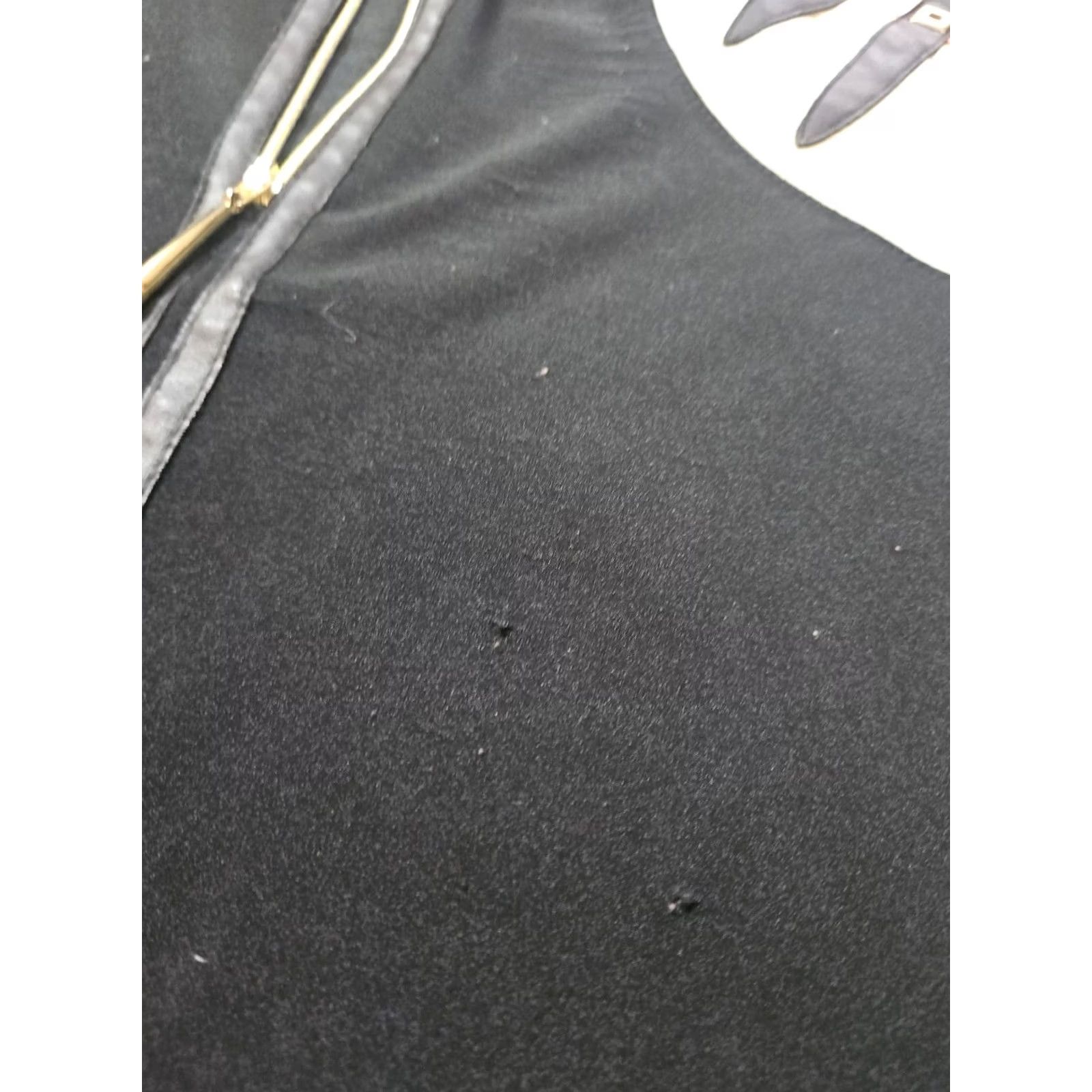 Vintage Jamie Sadock Shirt Womens Medium Black Zip Sleeveless Golf Preppy Stretch Top Size M / US 6-8 / IT 42-44 - 3 Thumbnail