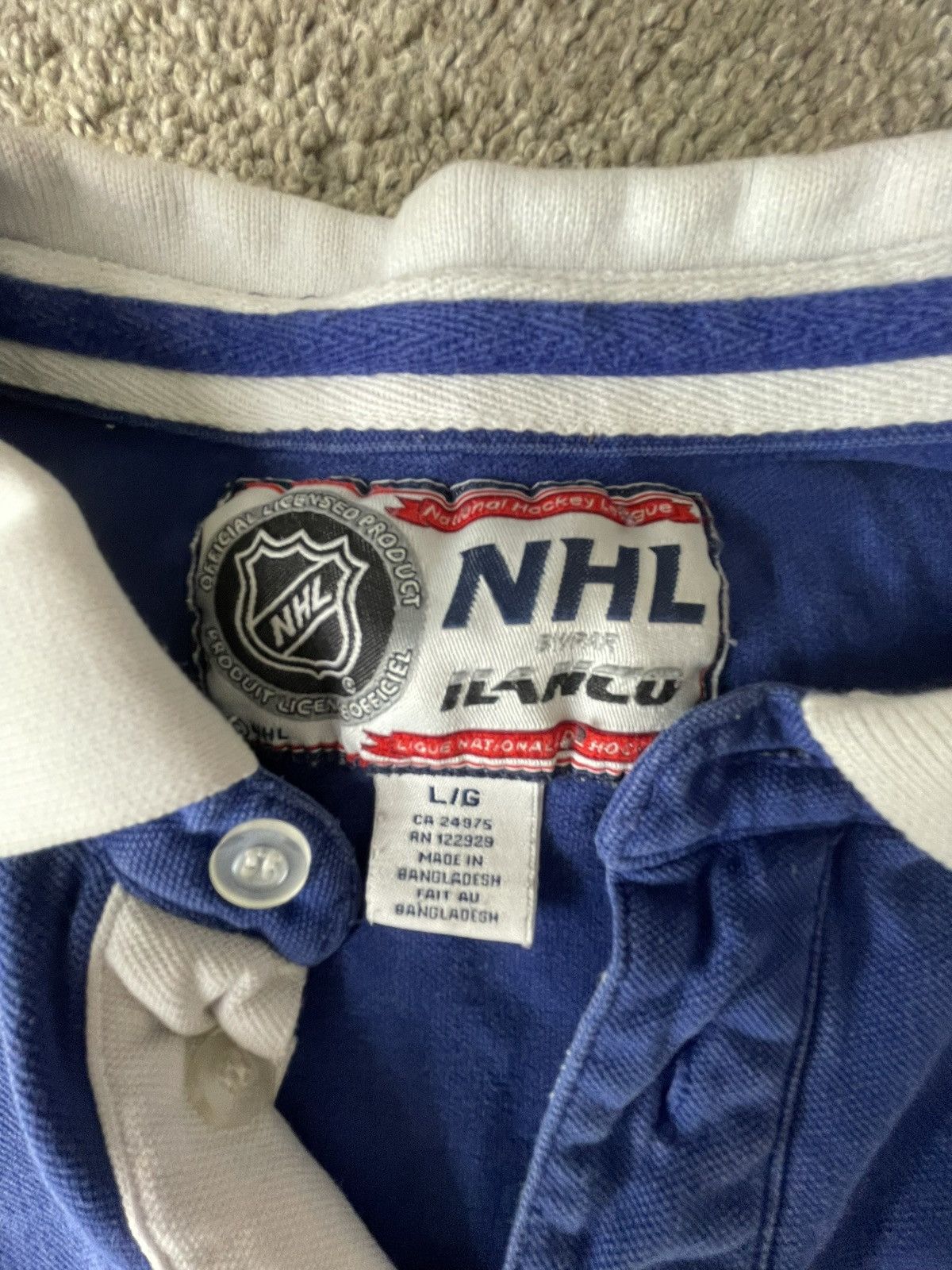 NHL NHL NASCO Toronto Maple Leafs Rugby Polo Faded Blue White Size US M / EU 48-50 / 2 - 5 Thumbnail