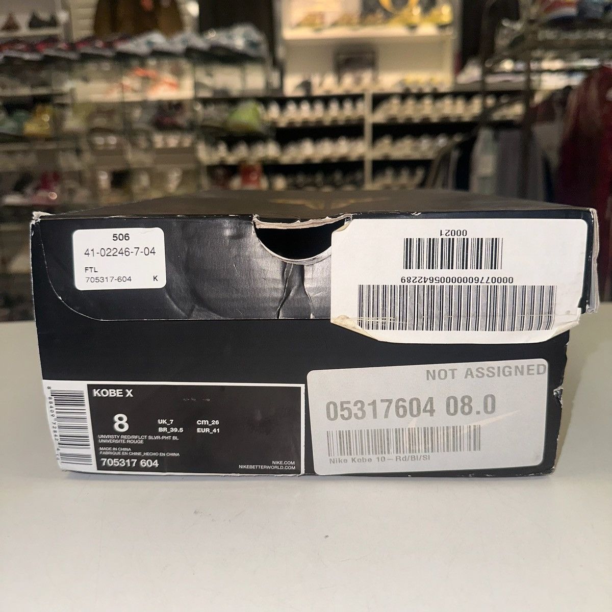 Nike Size 8 - Nike Kobe 10 USA Red Blue WhiteLeather (705317-604) Size US 8 / EU 41 - 7 Thumbnail
