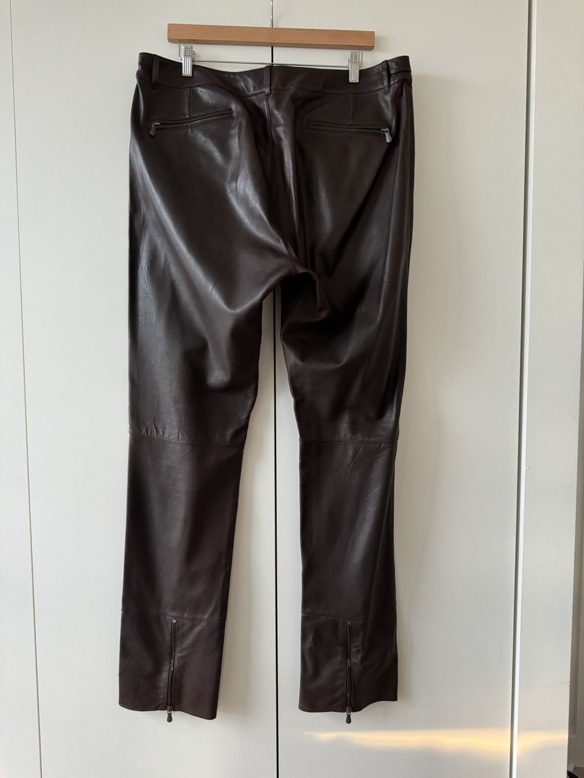 Bottega Veneta FW12 Brown Leather Pants 52 Size US 36 / EU 52 - 7 Thumbnail