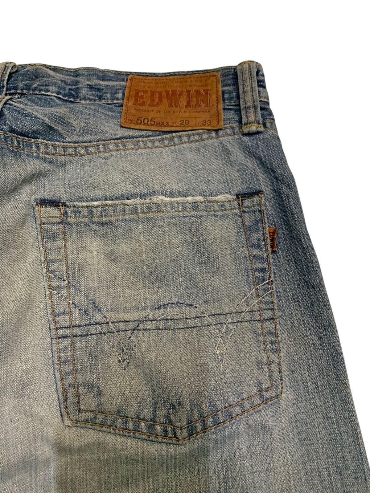 Edwin VINTAGE EDWIN 505BXX SELVEDGE FADED&RUSTY DISTRESSED DENIM Size US 30 / EU 46 - 14 Thumbnail