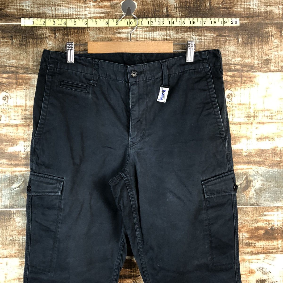 Japanese Brand Japanese Brand Dark Blue Cropped Pants #A2429 Size US 32 / EU 48 - 4 Thumbnail