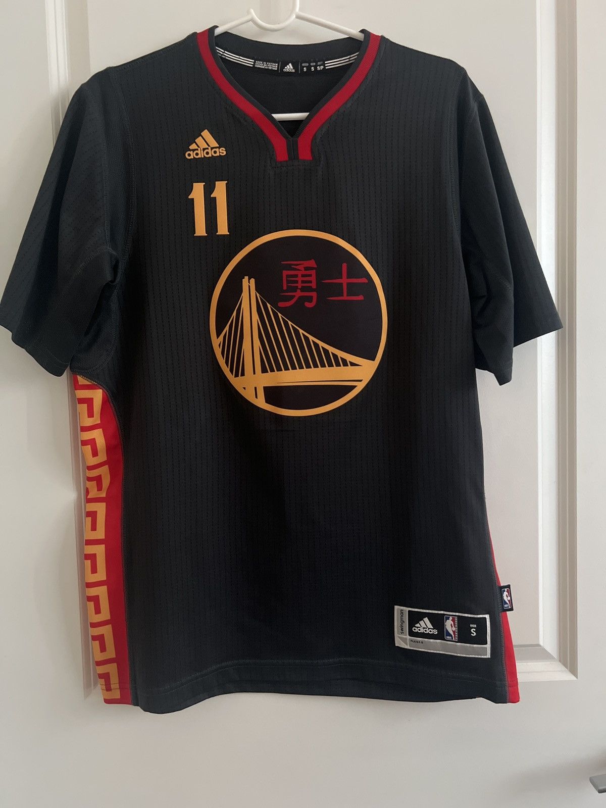 image of Nba Adidas Swingman Jersey in Black, Men's (Size Small)