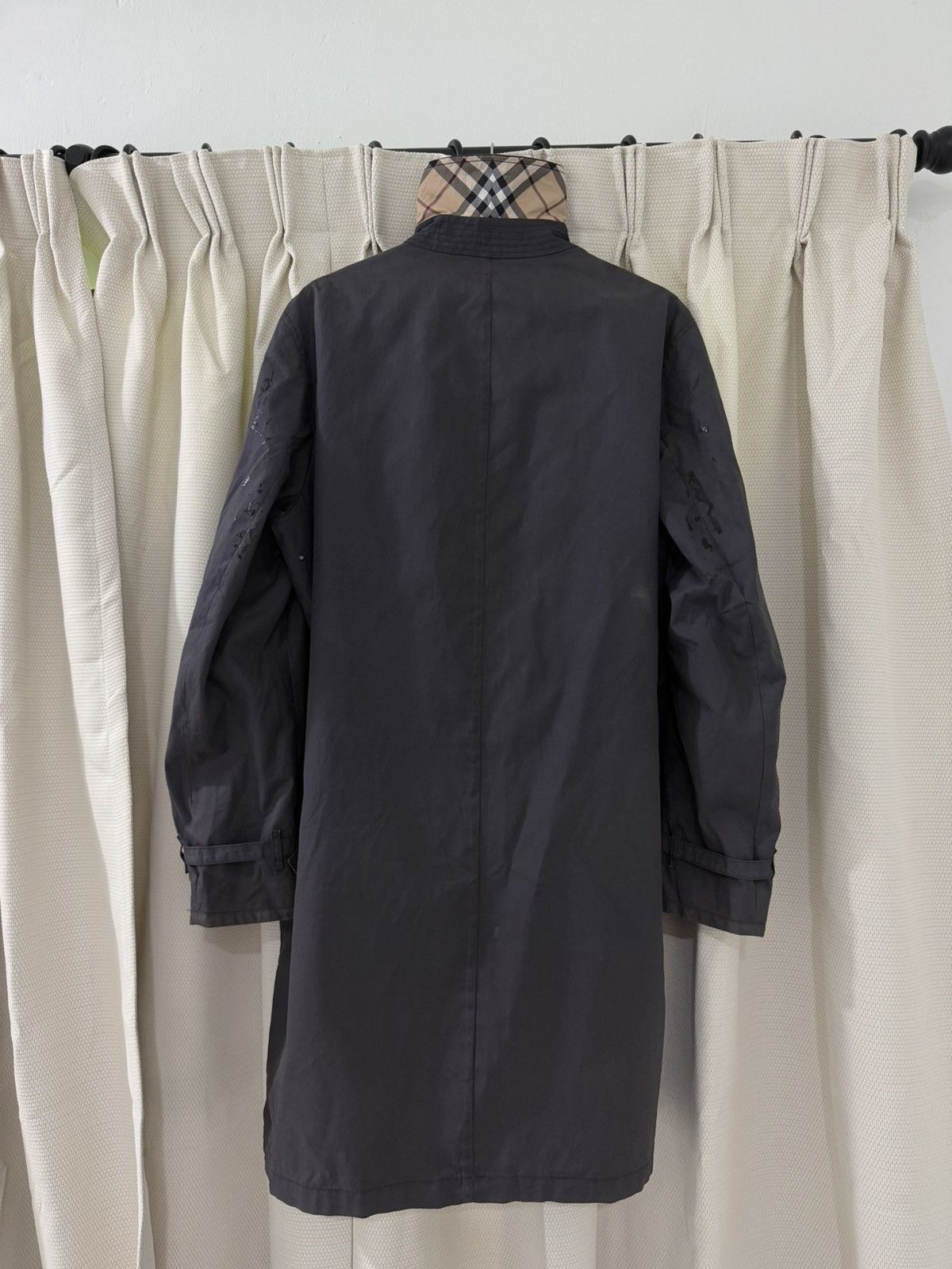 Burberry Vintage 90s🔥 Burberry London Nova Check Collar Trench Coat Size US M / EU 48-50 / 2 - 15 Thumbnail