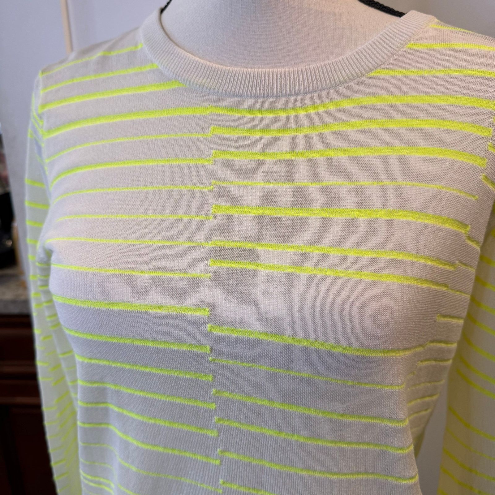 A.L.C. A.L.C. Women’s Striped Cotton Alpaca Blend Sweater Size S Size S / US 4 / IT 40 - 3 Thumbnail