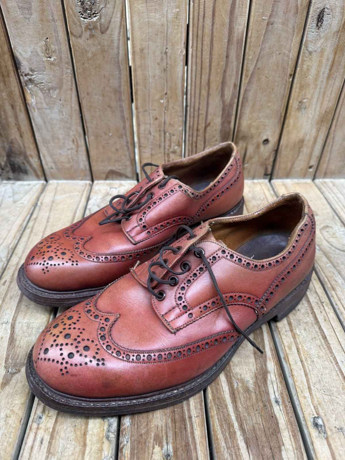 Tricker's Tricker’s bourton brown wingtip shoes UK 9.5 Size US 10.5 / EU 43-44 - 25 Thumbnail