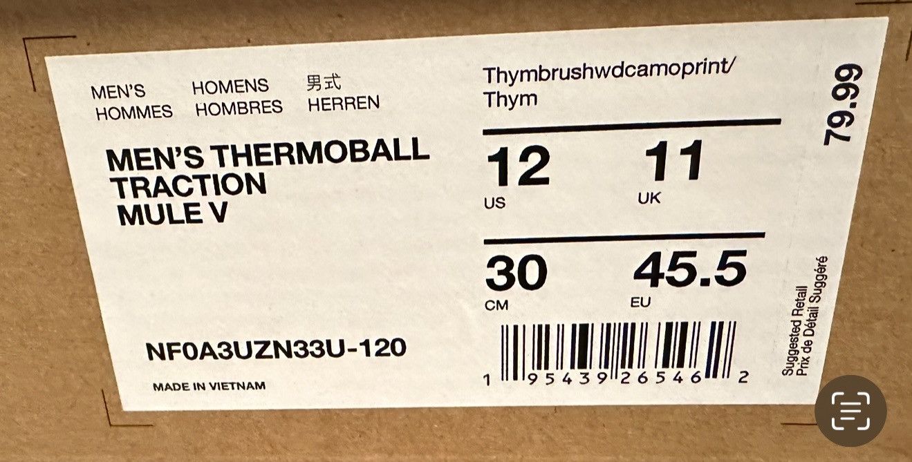 The North Face Men’s - The North Face - Thermoball Traction - sz 12, camo Size US 12 / EU 45 - 6 Thumbnail