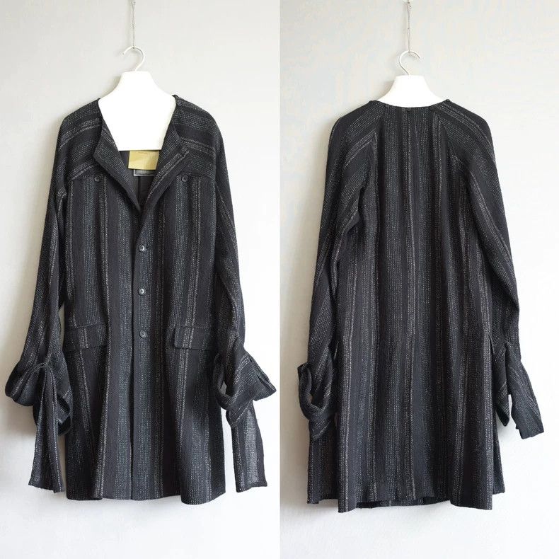 Yohji Yamamoto Yohji Yamamoto 24SS raglan sleeve knotted stripe coat 2504- Size US S / EU 44-46 / 1 - 3 Thumbnail