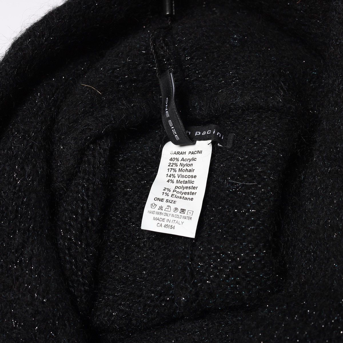 Sarah Pacini Sarah Pacini Poncho Cape Oversize Acrylic Nylon Mohair Visco Size ONE SIZE - 11 Thumbnail