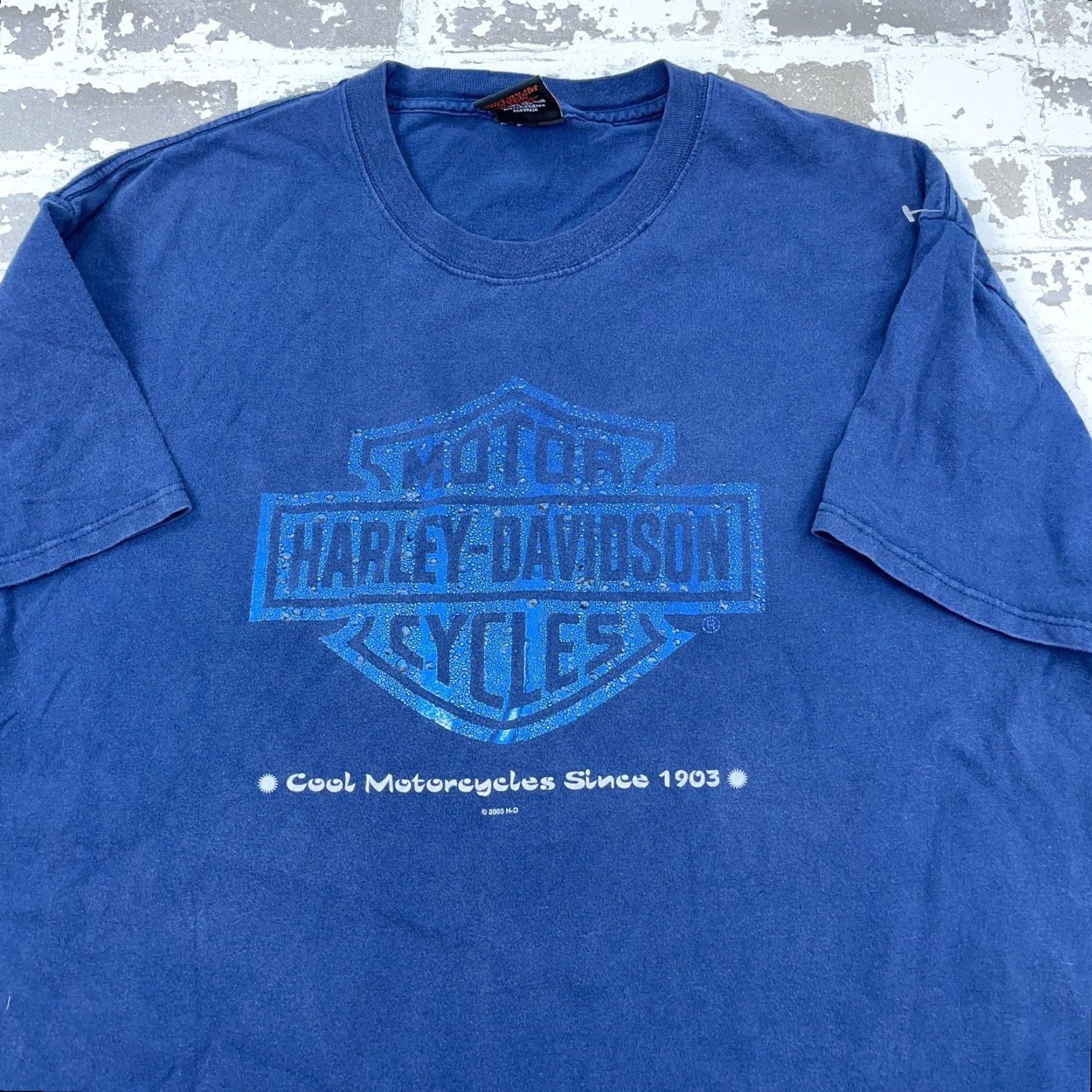 Harley Davidson VINTAGE Harley-Davidson Shirt Men XL Blue Tee Biker Retro USA Eagle Nature" Size US XL / EU 56 / 4 - 4 Thumbnail
