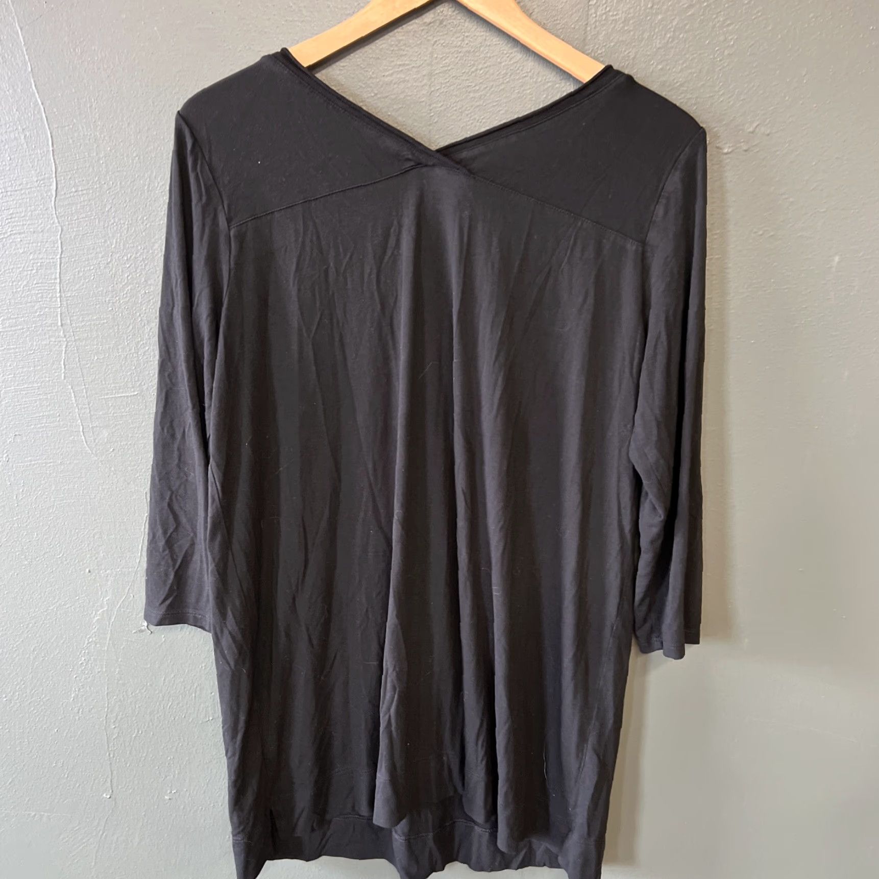 J. Jill J Jill Black Dress Tunic M Stretch Wearever 3/4 Sleeve Womens Size M / US 6-8 / IT 42-44 - 3 Thumbnail