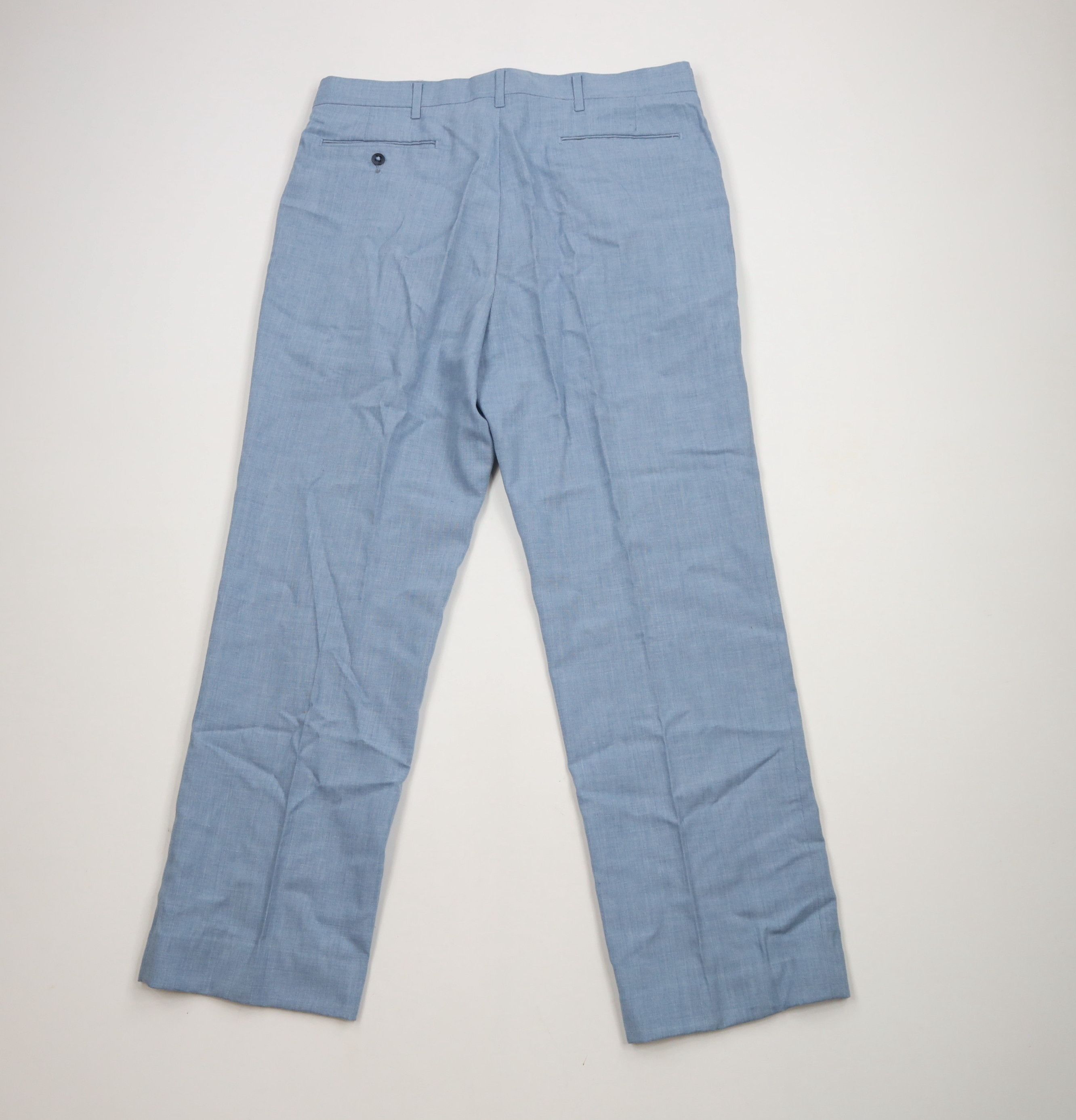 Vintage Vintage 70s Streetwear Flared Wide Leg Chino Pants Blue USA Size US 34 / EU 50 - 10 Thumbnail