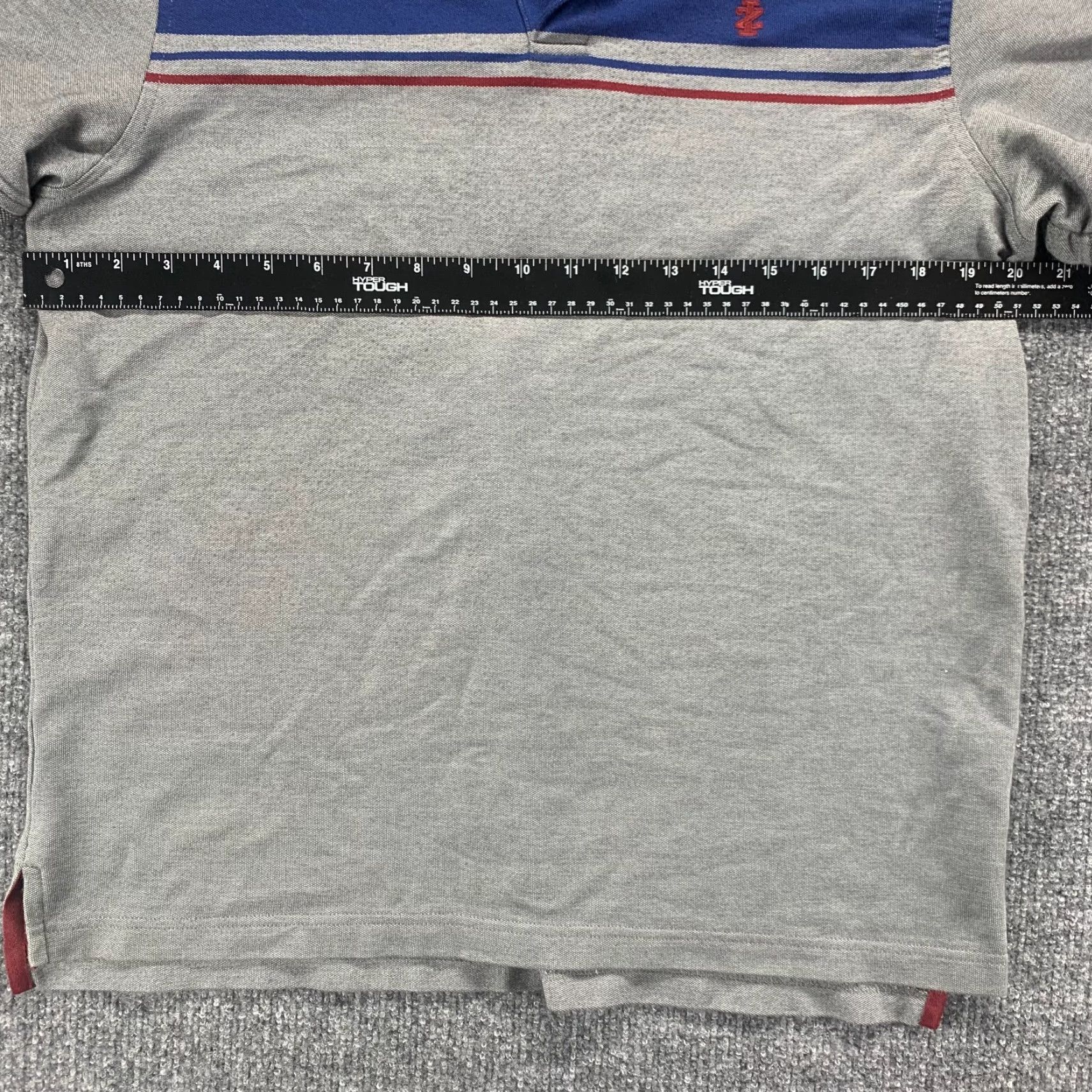 Izod IZOD Polo Shirt Mens Medium Gray Striped Performance Advantage Stretch Golf Size US M / EU 48-50 / 2 - 7 Thumbnail