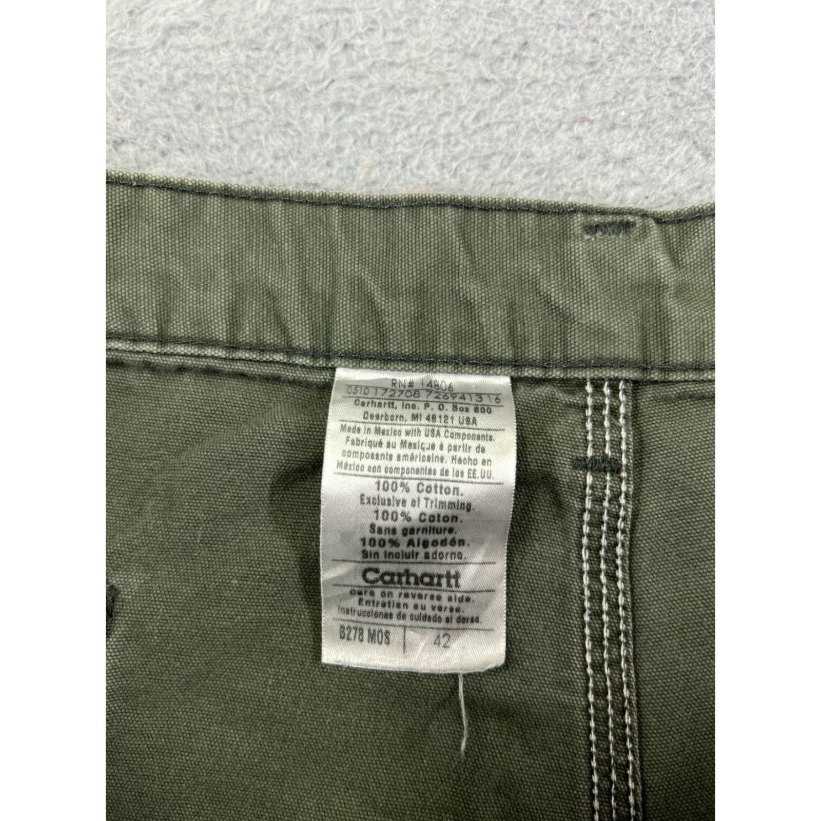 Carhartt VINTAGE Carhartt Shorts Mens 42 Green 100% Cotton Duck Workwear Cargo 9 Inseam Regular Size US 42 / EU 58 - 3 Thumbnail