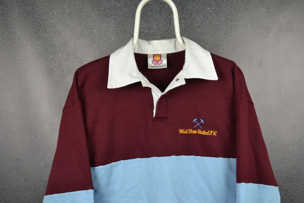 Vintage West Ham United vintage long rugby shirt jersey soccer Size US S / EU 44-46 / 1 - 3 Thumbnail