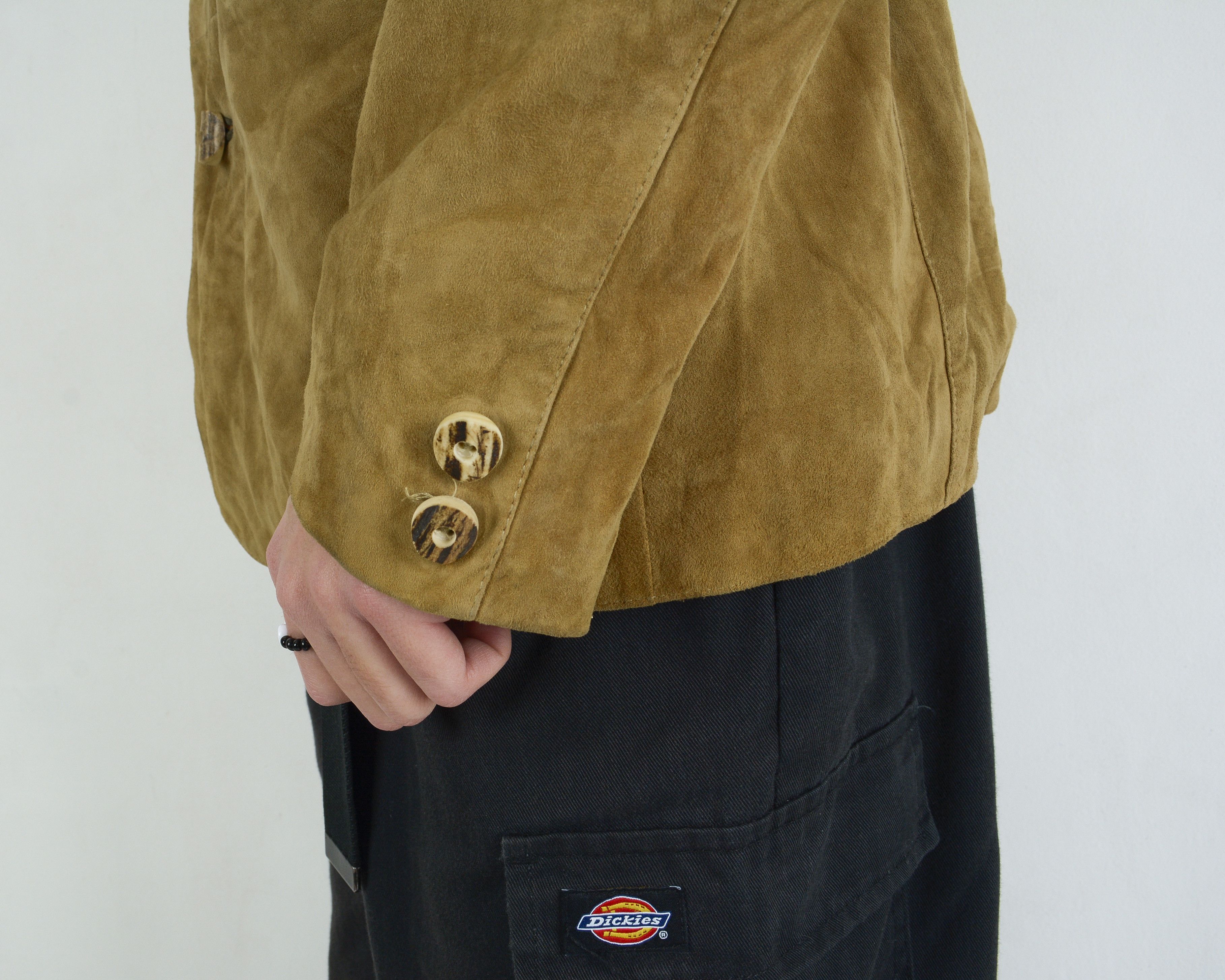 Leather Machiavelli Men L Suede Leather EU 52 Blazer Jacket Trachten Size 42R - 5 Thumbnail