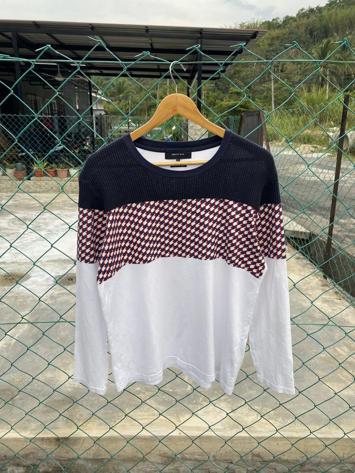 Ships Jet Blue Ships jet blue long sleeve tshirt Size L / US 10 / IT 46 - 1 Thumbnail