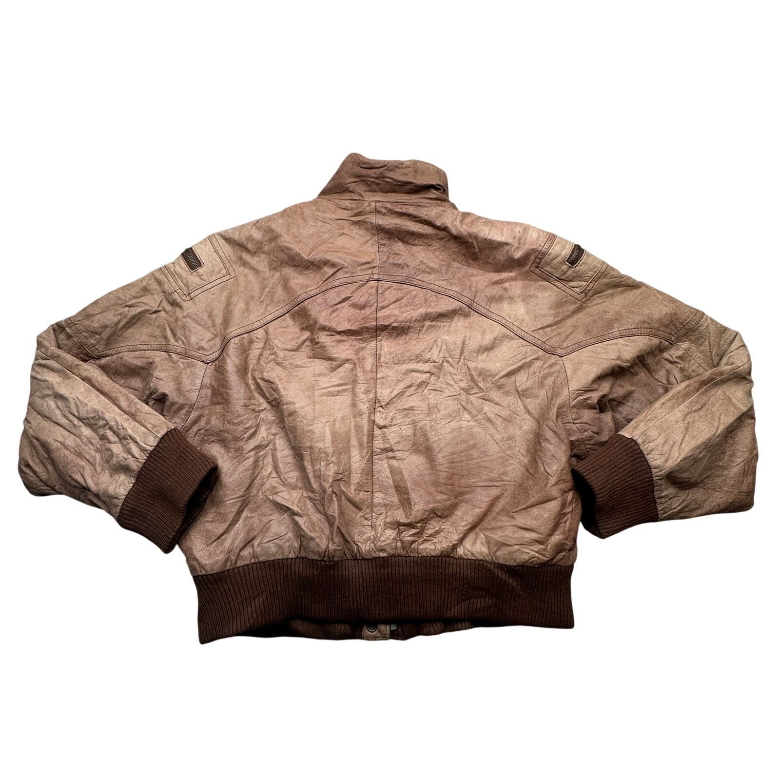Adventure Bound VTG 90s Adventure Bound Bomber Leather Jacket Womens Medium Size M / US 6-8 / IT 42-44 - 2 Thumbnail