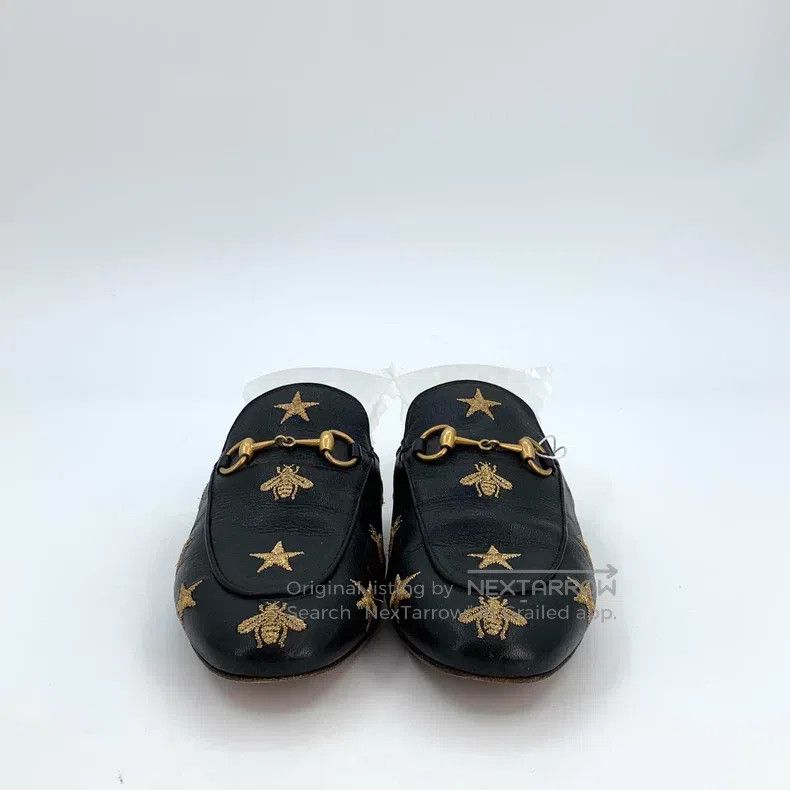 Gucci Gucci Black five-pointed star bee embroidered horse collar Size US 10.5 / IT 40.5 - 3 Thumbnail