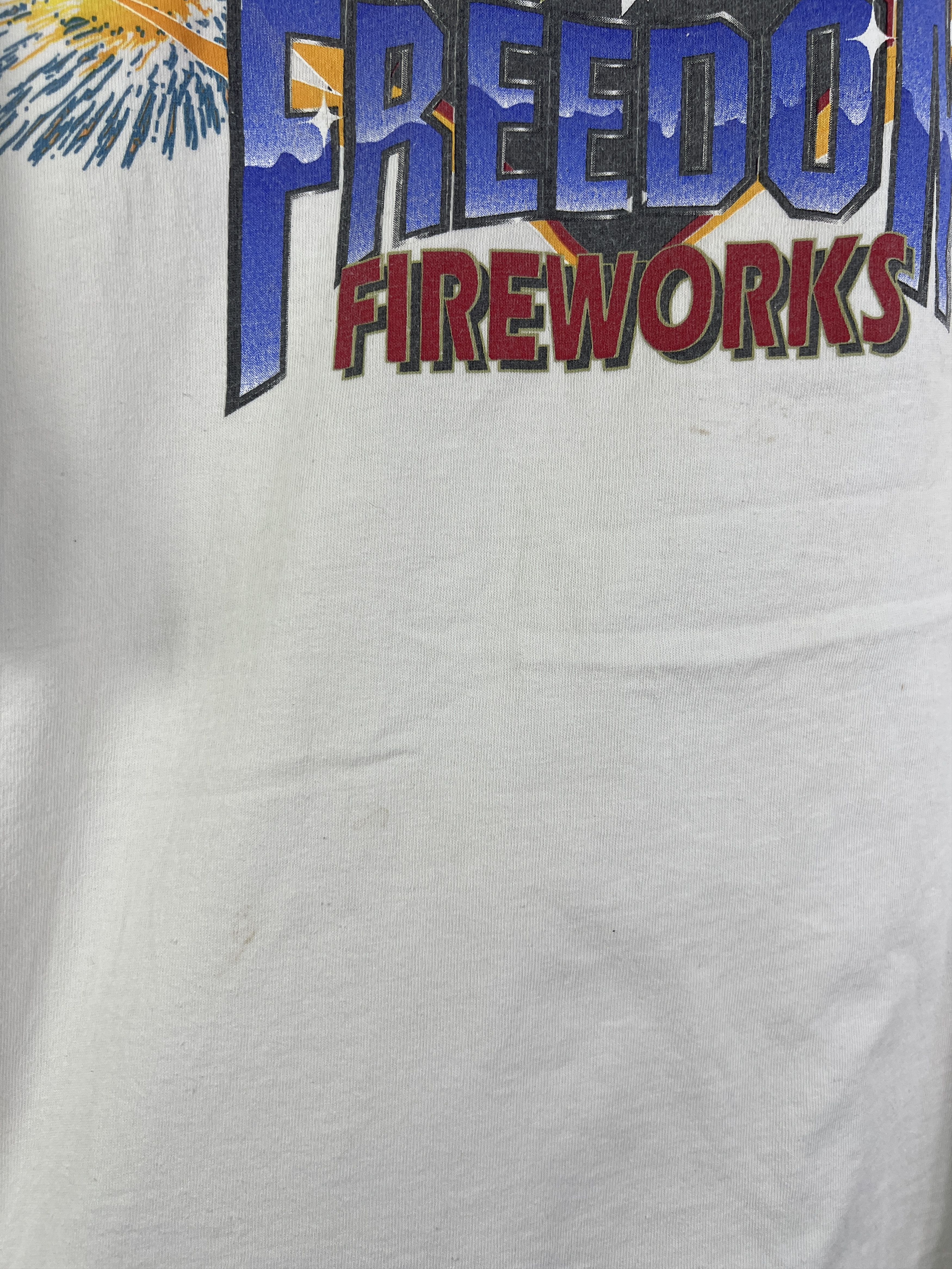Vintage No.5205 Vintage 90s Freedom Fireworks Graphic Tee (XXL) Size US XXL / EU 58 / 5 - 3 Thumbnail