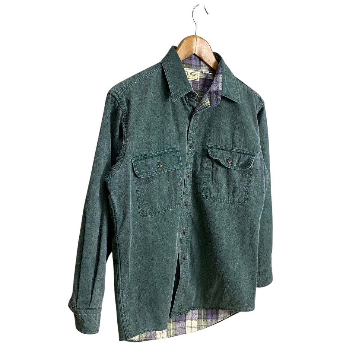 L.L. Bean LL Bean Green Flannel shirt Size US S / EU 44-46 / 1 - 2 Thumbnail