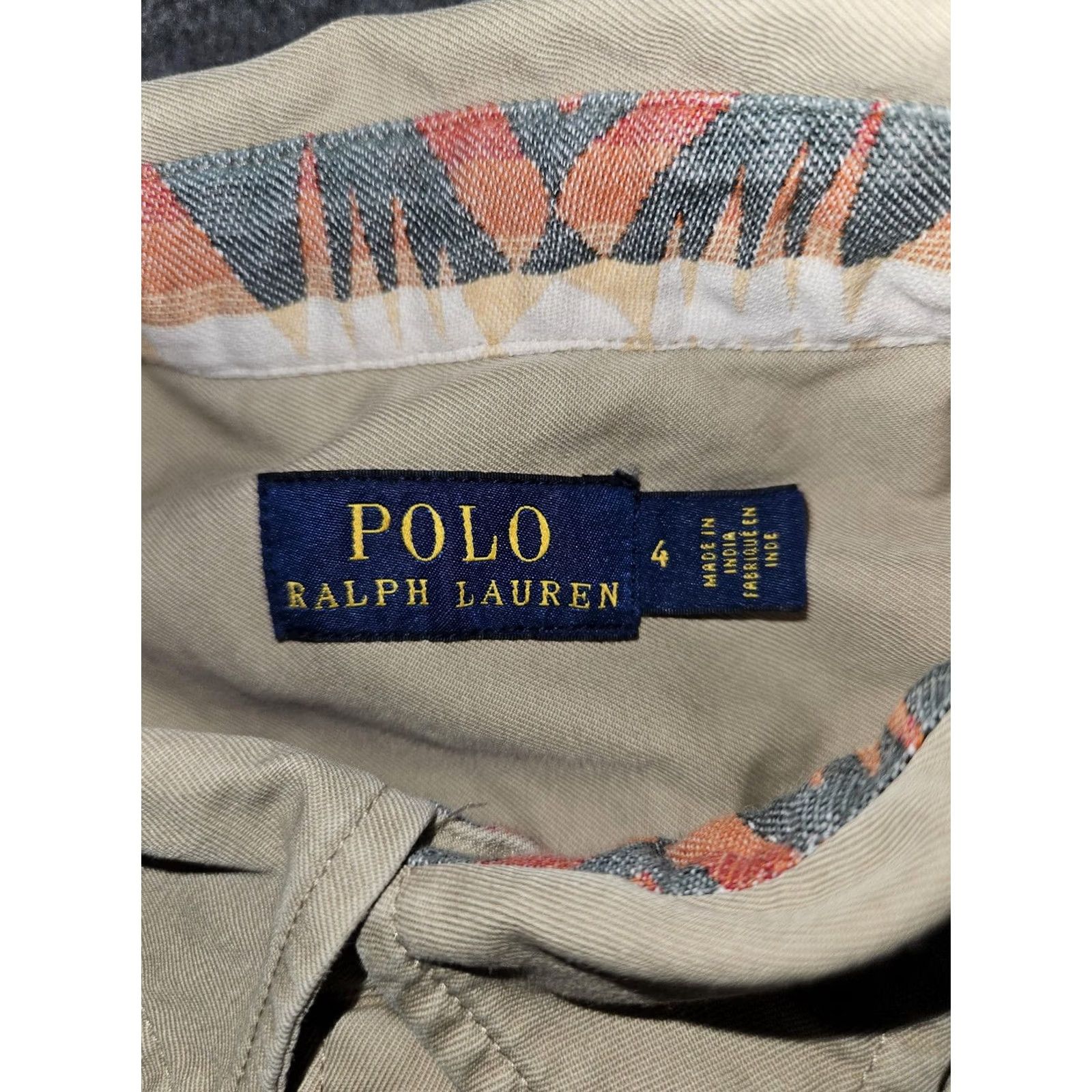 Polo Ralph Lauren Polo Ralph Lauren Shirt Dress Womens 4 Beige Short Sleeve Belted Cotton Twill Size S / US 4 / IT 40 - 2 Thumbnail