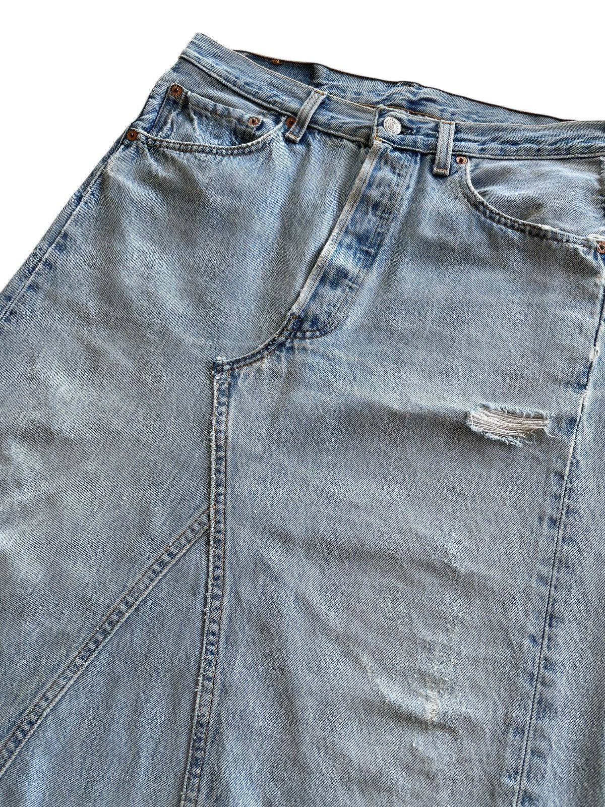 Levi's Vintage Clothing Vintage Levis Deconstructed Distressed Skirt Frayed Hem Size 31" - 9 Thumbnail