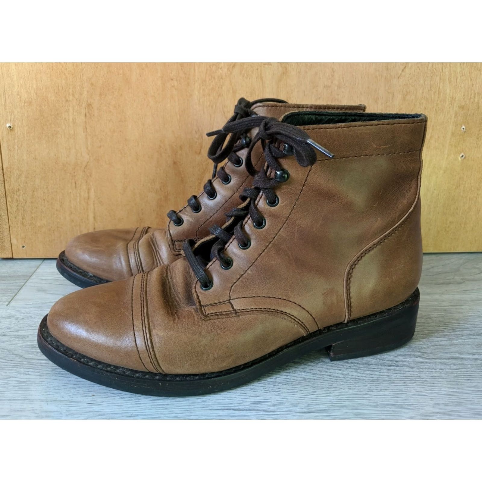 Thursday Boot Company Thursday Boot Company Captain Boot Women's Size 10 Brown Leather Lace Up Ankle Boots Size US 10 / IT 40 - 3 Thumbnail