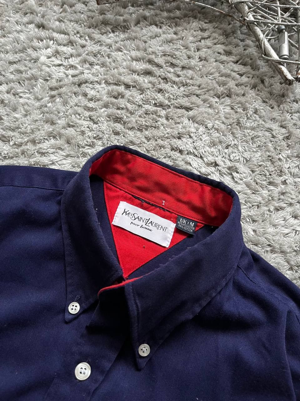 Vintage × Yves Saint Laurent Yves Saint Laurent Shirt Streetwear Vintage Luxury Rich Logo Size US M / EU 48-50 / 2 - 10 Thumbnail