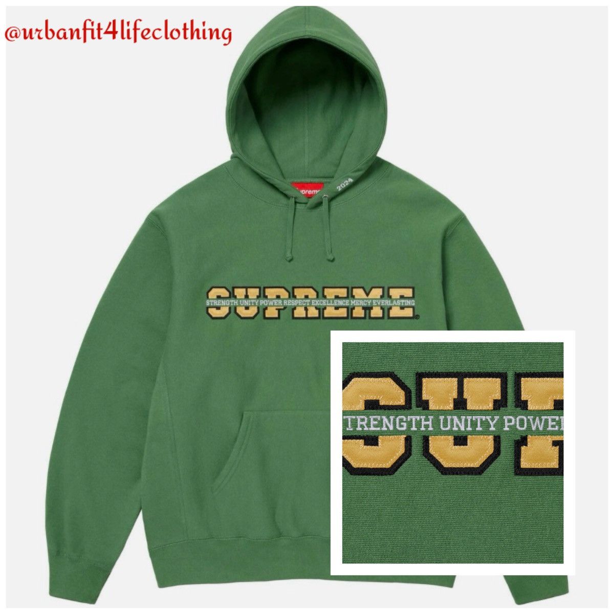 【SUPREME】COLLEGIATE ACRONYM HOODED SWEATSHIRT 24FW Supreme Collegiate Acronym Hooded Sweatshirt (FW24) - $158
