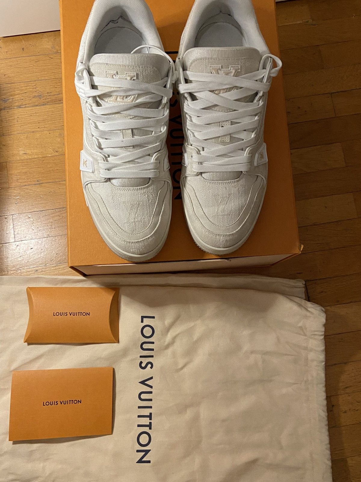 Louis Vuitton Louis Vuitton LV Sneaker Beige Monogram Denim Size US 9 / EU 42 - 11 Thumbnail