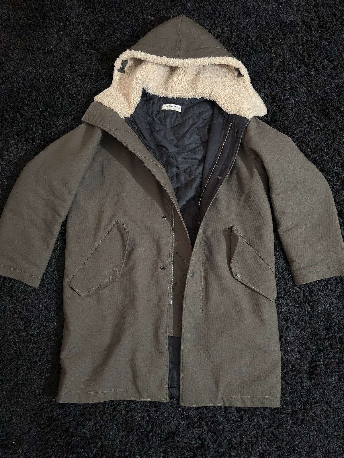 Balenciaga Balenciaga 2016 pre Fall Military parka sz46 oversized Size US S / EU 44-46 / 1 - 6 Thumbnail