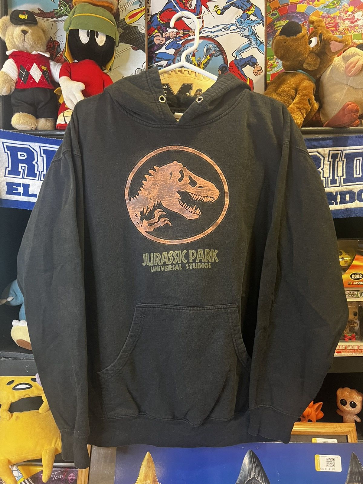 Universal Studios × Vintage VTG Universal Studios Jurassic Park Dinosaur Hoodie Size US L / EU 52-54 / 3 - 1 Thumbnail
