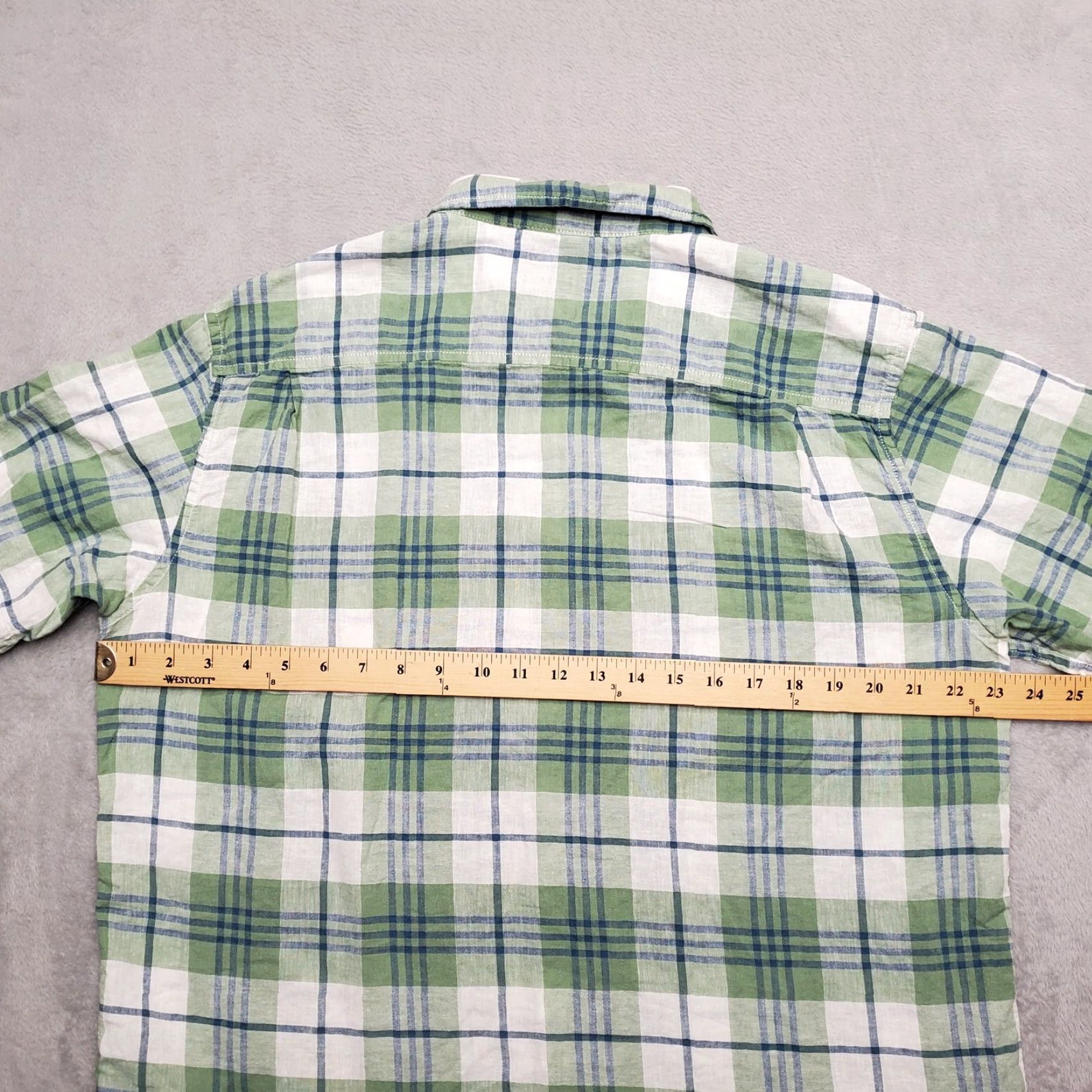 Weatherproof VINTAGE Weatherproof Shirt Mens XL Green Plaid Short Sleeve Button-Down Linen Blend Casual Outdoor Travel Size US XL / EU 56 / 4 - 7 Thumbnail
