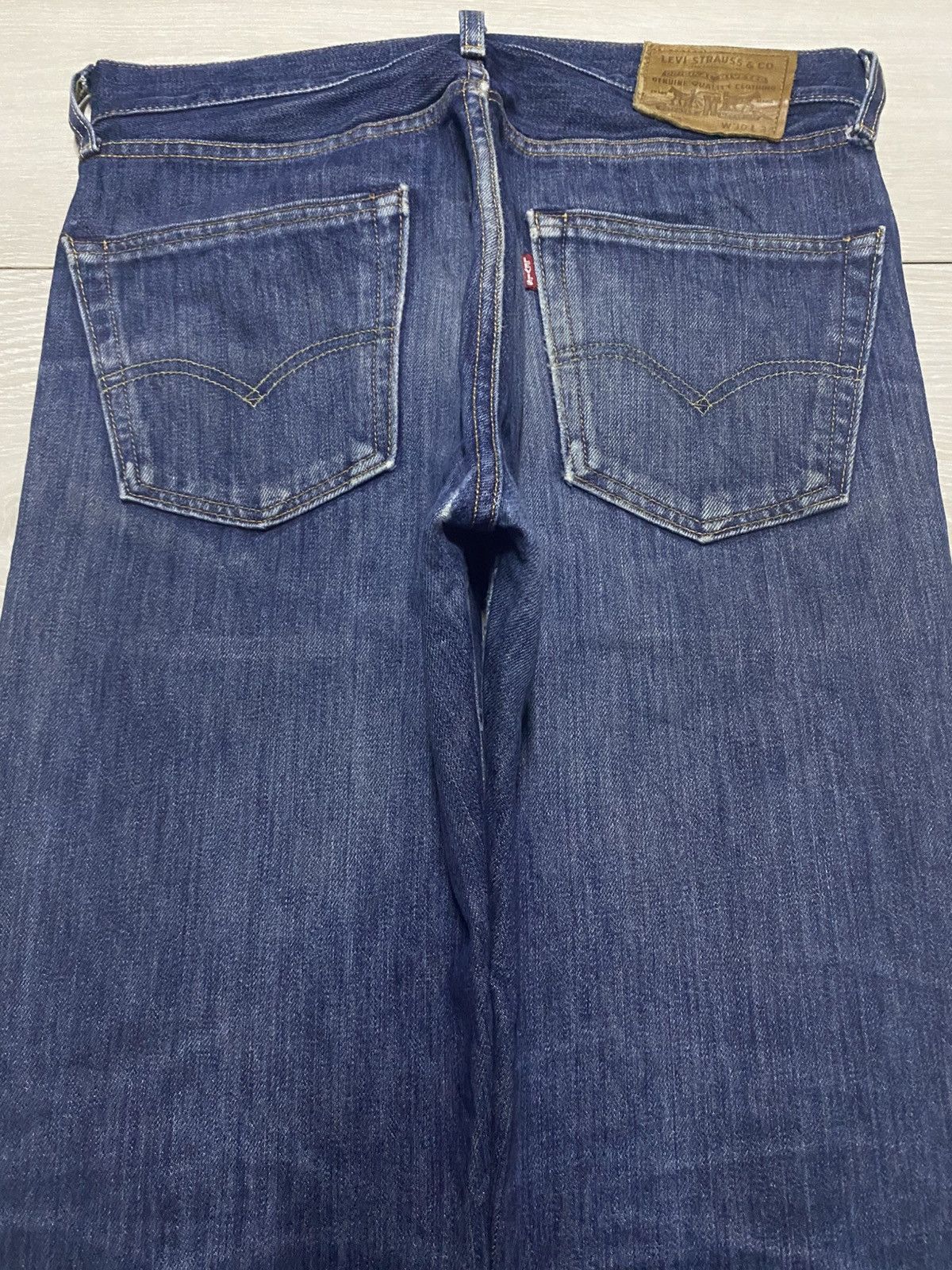 Levi's Vintage Levis Big E Y2K USA Blue Wash Distressed Jeans Size US 31 - 4 Thumbnail