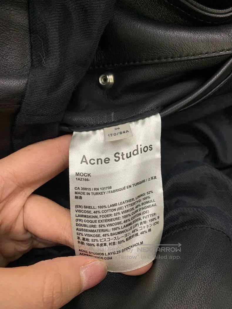 Acne Studios Acne Studios Classic black leather jacket Size XS / US 0-2 / IT 36-38 - 5 Thumbnail