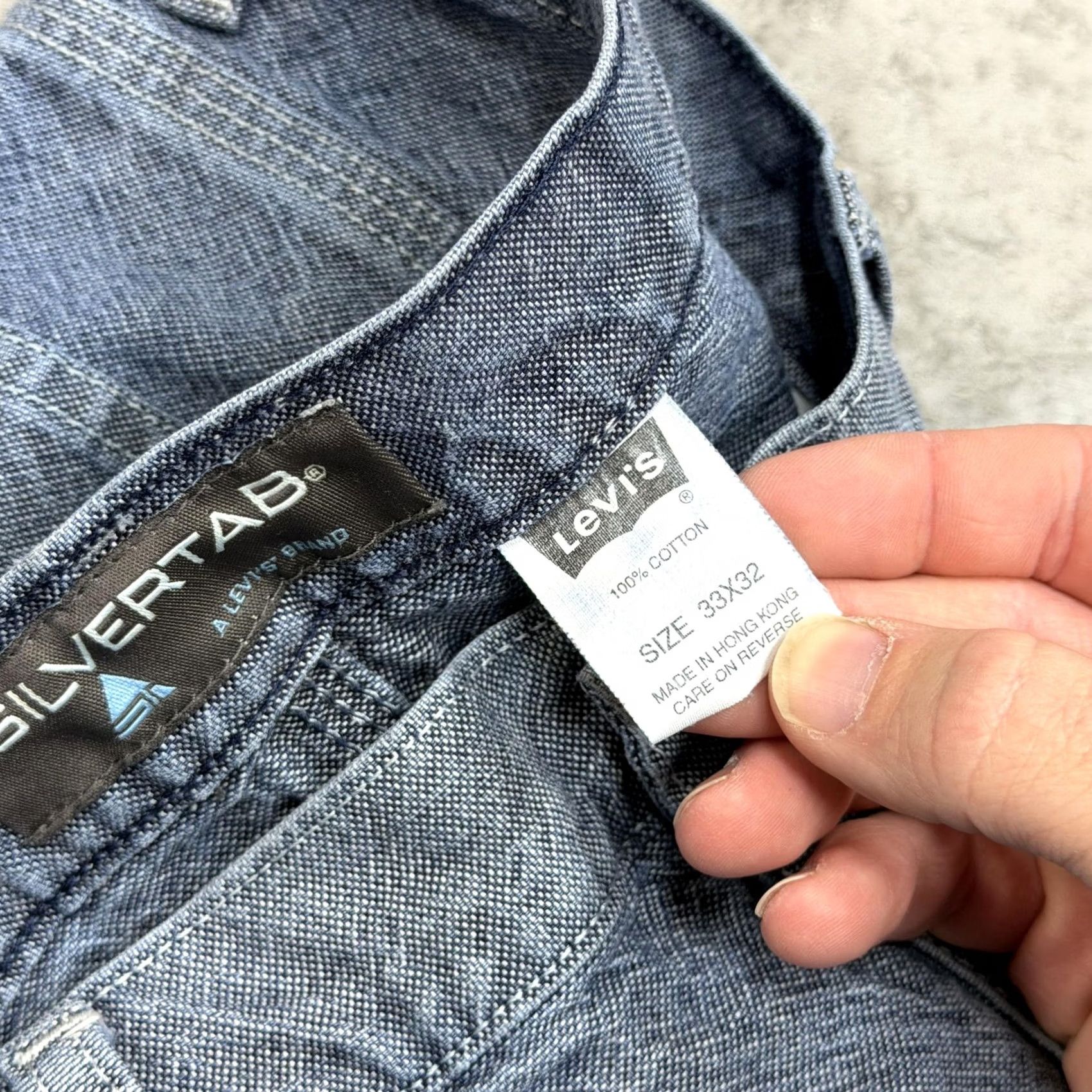Levi's VINTAGE Levi's Silvertab Jeans Mens 33x32 Blue Relaxed Straight Carpenter Denim Jeans Size US 33 - 4 Thumbnail