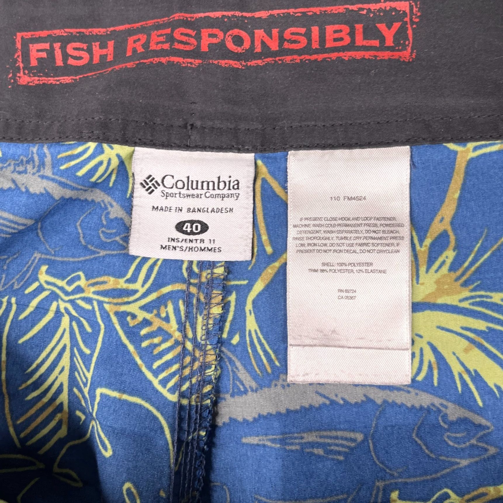 Vintage Columbia Men Board Shorts 40 Navy Blue Floral Beach Surfing Recreational Mens Size US 40 / EU 56 - 7 Thumbnail