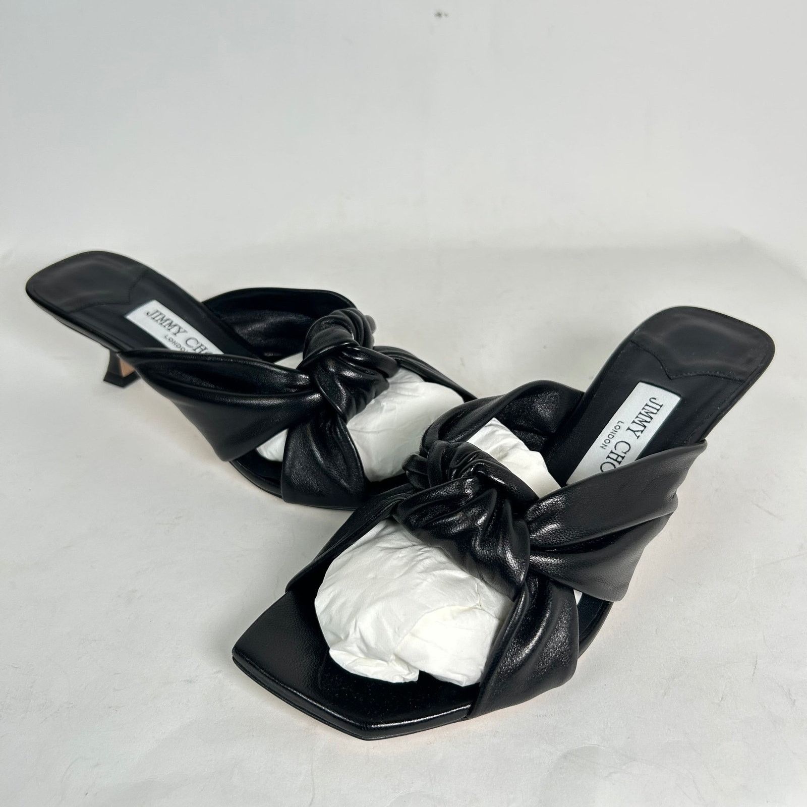 Jimmy Choo Jimmy Choo Black 85 Avenue Leather Sandal Size 38.5 Size US 8.5 / IT 38.5 - 3 Thumbnail
