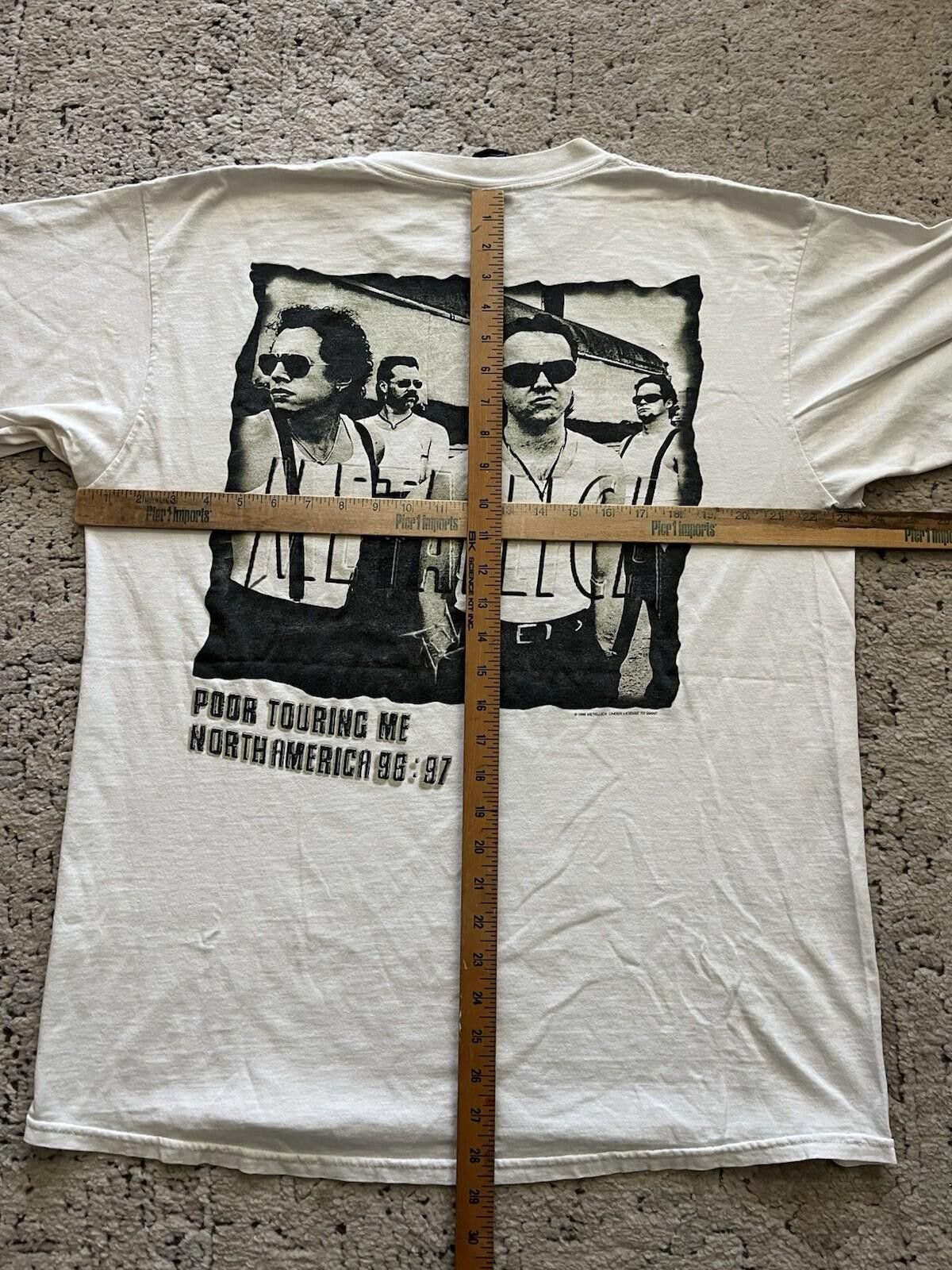 Metallica Vintage 1996 Metallica Poor Touring Me Tee XL Gian Size US XL / EU 56 / 4 - 6 Thumbnail