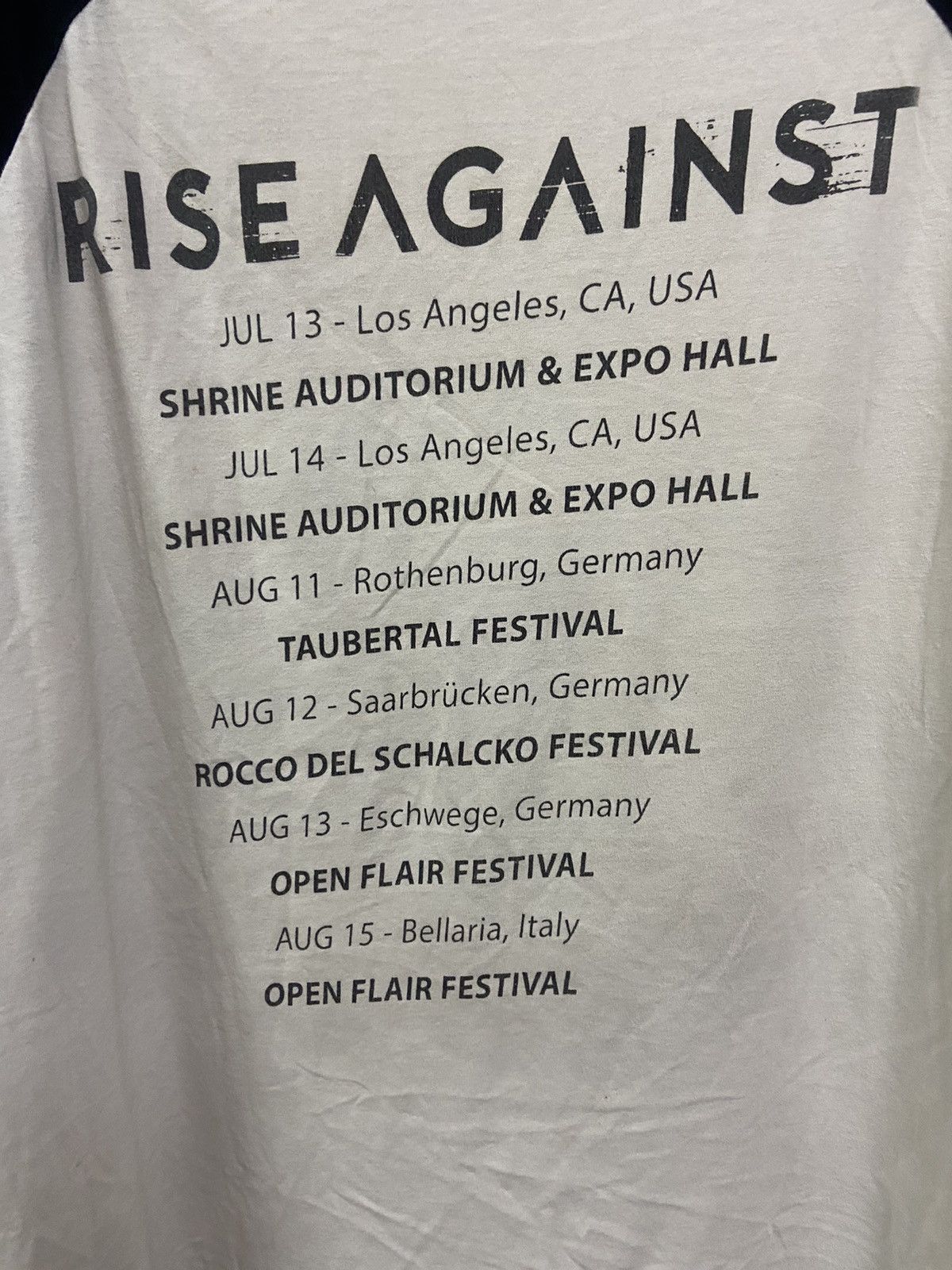 Band Tees × Vintage Rise Against Shirt Rock Band Raglan Graphic Crew Neck 3/4 Size US L / EU 52-54 / 3 - 7 Thumbnail