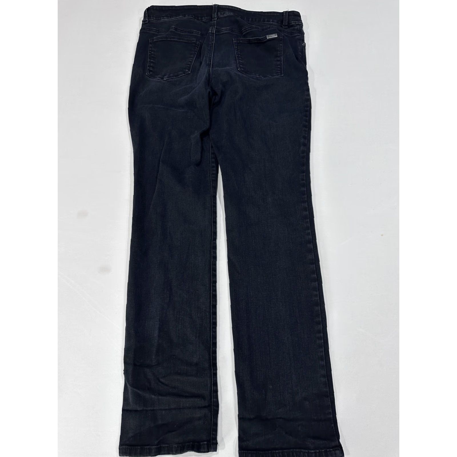 Vintage Chicos Jeans Bootcut Slim 32in Inseam Black Denim Cotton Blend Stretch 5-Pocket Zip Women Adults Size 10 N/A Size 32" / US 10 / IT 46 - 3 Thumbnail