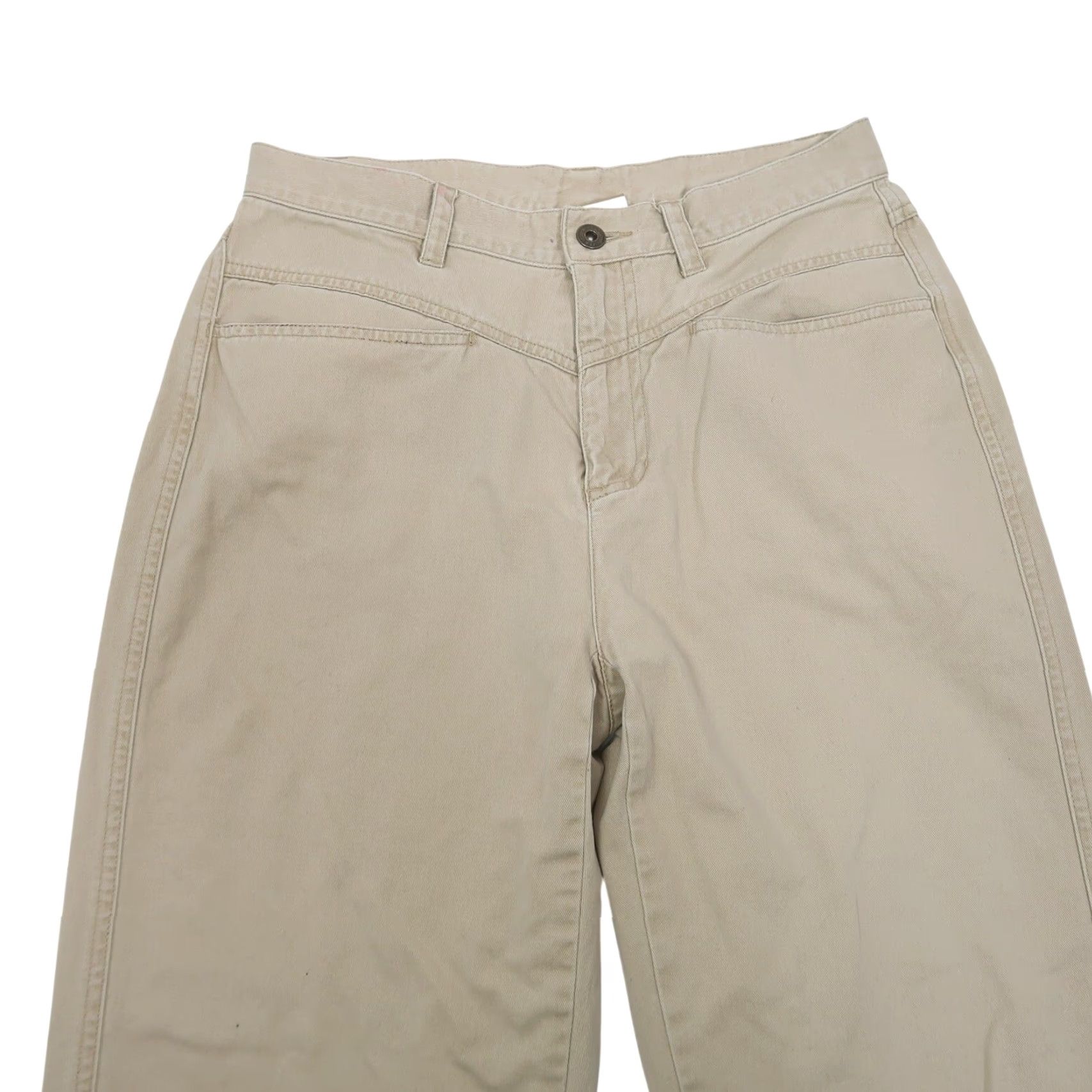 Liz Claiborne VINTAGE Liz Claiborne Pants Chino Tapered Leg Mid Rise Khaki Tan 90s Size 10 Women's Boys? Wait. End with Womens. Size 32" / US 10 / IT 46 - 2 Thumbnail