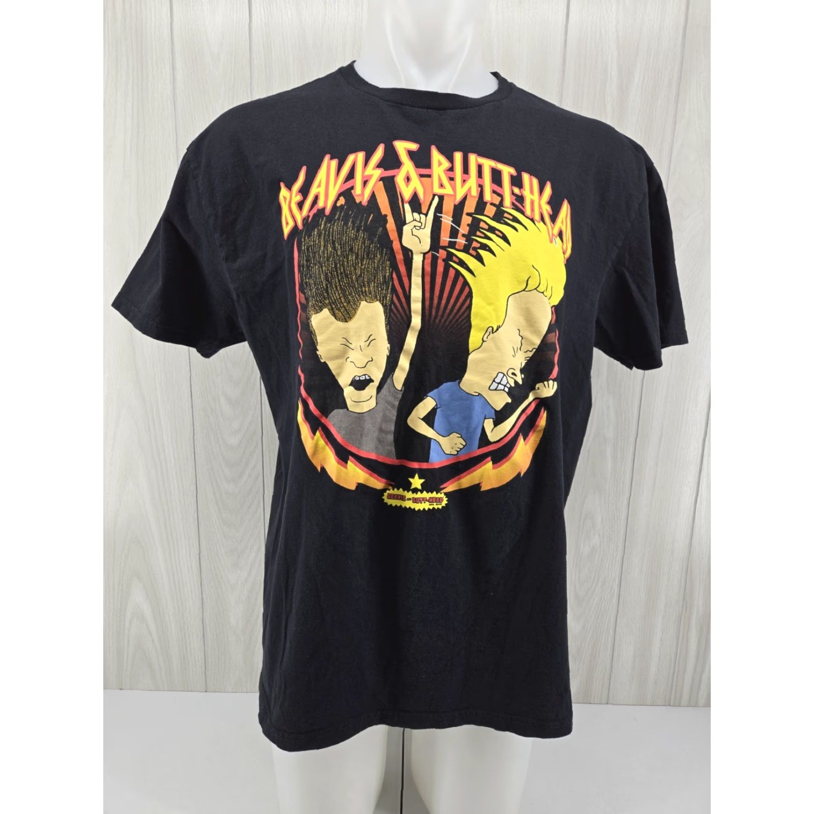 Vintage Beavis and Butt-Head T-Shirt Men XL Black Cotton Short Sleeves Crew Neck Size US XL / EU 56 / 4 - 2 Thumbnail