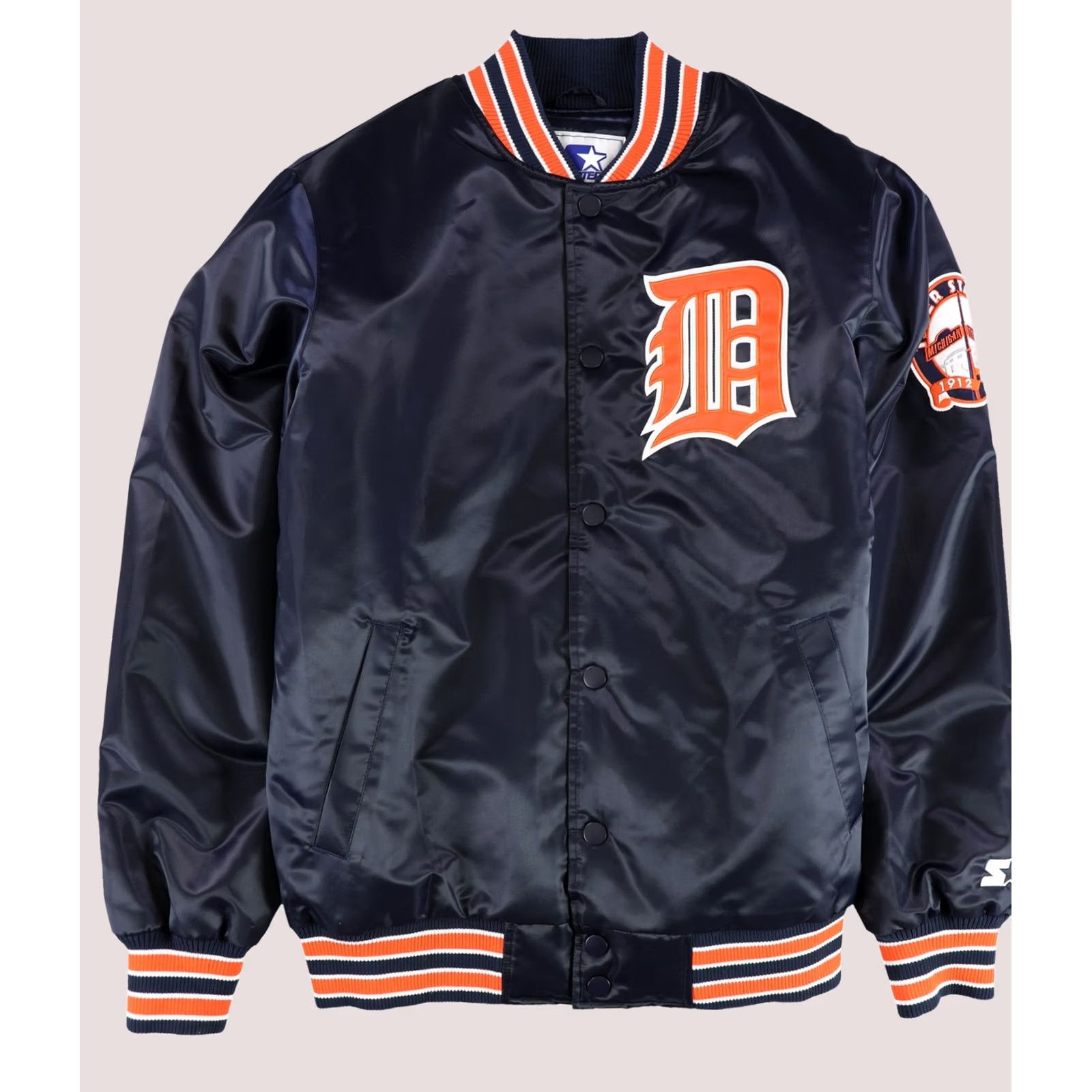 Starter STARTER Mens Michigan Varsity Jacket Blue Large Size US L / EU 52-54 / 3 - 1 Thumbnail