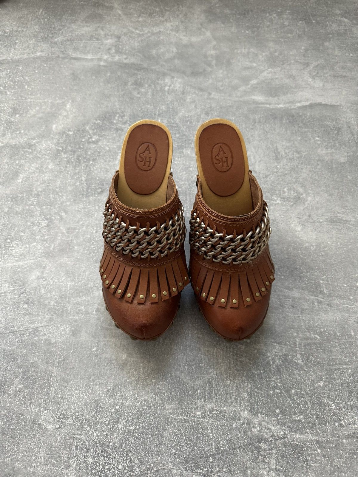 ASH × Hysteric Glamour × Japanese Brand Leather mules & clogs Ash Brown Y2K style Size US 7 / IT 37 - 3 Thumbnail